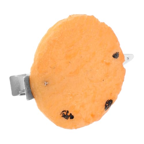 EXQUIMEUBLE Lustige Mädchen Haarspange aus Stabilem PVC und Nickelplattiertem Süße Keks Haarklammer für Alltag Schule Party und Reise Kleiner Haarschmuck mit Sicherem und Verspieltem Design von EXQUIMEUBLE