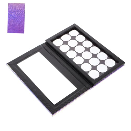 EXQUIMEUBLE Tragbare Lidschattenpalette 18 Fächer Leeres Make Up Etui mit Spiegel Wiederverwendbar und Leicht für Reisen Lidschatten Organizer für von EXQUIMEUBLE