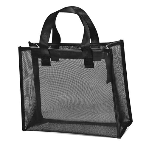 EXQUIMEUBLE Mesh Makeup Bag Nylon Kosmetiktasche mit Sichtfenster Leicht Atmungsaktiv Multifunktional für Damen als Kulturtasche und Schminktasche Unterwegs von EXQUIMEUBLE