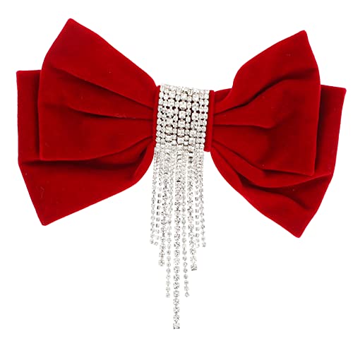 EXQUIMEUBLE Mode Strass Haarschleife Clip Große Haarspange Für Frauen Eleganter Schleifenclip Für Hochzeiten Und Festliche Anlässe Für Langes Und Kurzes Haar von EXQUIMEUBLE