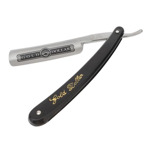 EXQUIMEUBLE Old Type Handrasierer Manuell Rasiermesser für Präzises Rasieren und Trimmen Graues Langlebig für Gesichtspflege und Haarschneiden Geeignet Einfach zu Handhaben von EXQUIMEUBLE