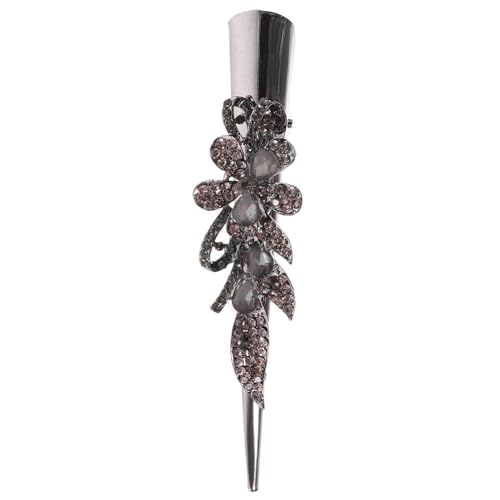 EXQUIMEUBLE Retro Rhinestone Haarklammer Für Damen Eleganter Duckbill Clip Haarspange Für Für Partys Und Besondere Anlässe Stilvolles Haaraccessoire von EXQUIMEUBLE