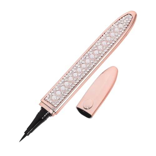 EXQUIMEUBLE Selbstklebender Diamantbesetzter Eyeliner mit Glitzereffekt Präzise Filzspitze Langanhaltend und Schmierfrei Modisch Eleganter Eyeliner für Damen und Festliche Anlässe von EXQUIMEUBLE