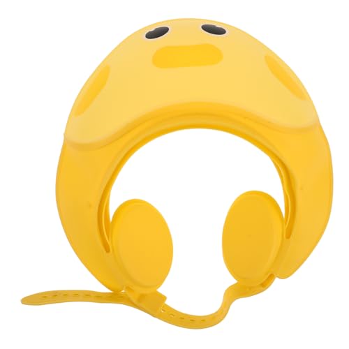 EXQUIMEUBLE Shampoo-Kappe Shampoo Hut Duschwasserblocker -Duschhaube zum Haarewaschen badekappe Waschkappe für Babys Duschschutz Babymütze-Dusche Kieselgel Yellow von EXQUIMEUBLE