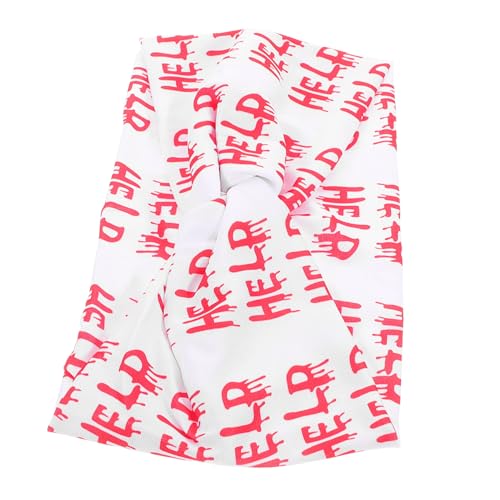 EXQUIMEUBLE Haarband Halloween Für Damen Gruseliges Stirnband Mit Blutigen Drucken Elastische Kopfbedeckung Party-accessoires Haarspangen Für Festivals von EXQUIMEUBLE