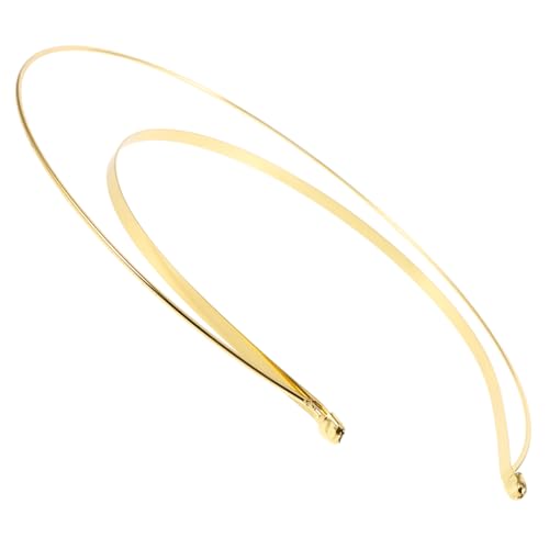 EXQUIMEUBLE Stirnband Halloween Haarband aus Metall Blumenkronenbasis Krone Kopfschmuck Krone der Göttin Cosplay-Haarreifen Metallkrone Eisen Golden von EXQUIMEUBLE