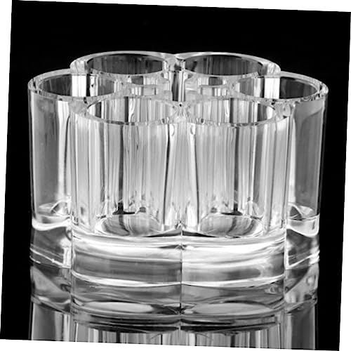 EXQUIMEUBLE Transparentes Acryl Makeup Organizer mit Pflaumenblüten Design Multifunktionaler Lippenstift und Schmuckhalter Kompakte Aufbewahrungsbox für Lippenpflege Nagellack und Kosmetik von EXQUIMEUBLE