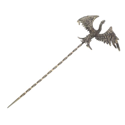 EXQUIMEUBLE Vintage Messing Teeanadel mit Phönixmotiv Multifunktionale Reinigungsnadel für Teekannen und Teegeschirr Präzise Haarnadel aus Antikem Messing Geschenk für Teeliebhaber und von EXQUIMEUBLE