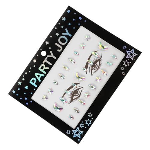 EXQUIMEUBLE Gesichtsjuwelen-aufkleber Aus Acrylharz Meerjungfrau-gesichtstattoos Glitzer-gesichtsaufkleber Temporäre Gesichtsaufkleber Für Partys Und Festivals Wiederverwendbare Strasssteine von EXQUIMEUBLE