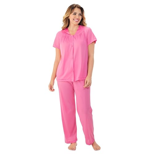 EXQUISITE FORM Damen Coloratura 90107 Pyjama-Set mit kurzen Ärmeln Pyjamaset, Parfümierte Rose, XL von EXQUISITE FORM