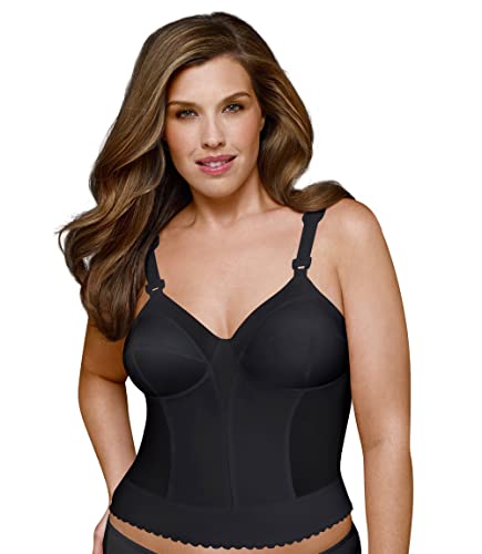 EXQUISITE FORM Damen Back Close Longline Bra BH, Undurchsichtige, Schwarz, 100C von EXQUISITE FORM
