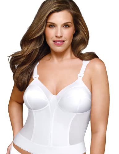 EXQUISITE FORM Fully Women's Back Close Longline Bra #5107532, 42B, White von EXQUISITE FORM