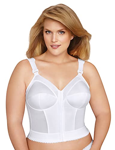 Exquisite Form Damen Fully Front Close Longline Posture 5107530 BH, Weiss/opulenter Garten, 110D von EXQUISITE FORM