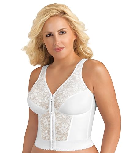 EXQUISITE FORM Damen Fully Front Close Longline Lace Posture Bra BH, Undurchsichtige, Weiss/opulenter Garten, 105C EXQUISITE FORM Damen Fully Front Close Longline Lace Posture Bra BH, Undurchsichtige, Weiss/opulenter Garten, 105C von EXQUISITE FORM