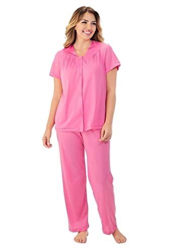 Exquisite Form Damen Coloratura 90807 Pyjama-Set mit kurzen Ärmeln, Übergröße Pyjamaset, Parfümierte Rose, XL Größen von EXQUISITE FORM