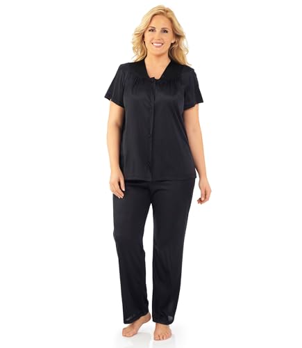 Exquisite Form Damen Plus Size Coloratura Sleepwear Short Sleeve Pajama Set 90807 Pyjamaset, Purity Blue, XL Größen von EXQUISITE FORM