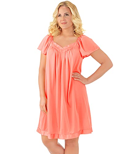 Exquisite Form Damen Exquisite Form's Soft, Silky Coloratura Short Nightgown Nachthemd, Passion, Medium von EXQUISITE FORM