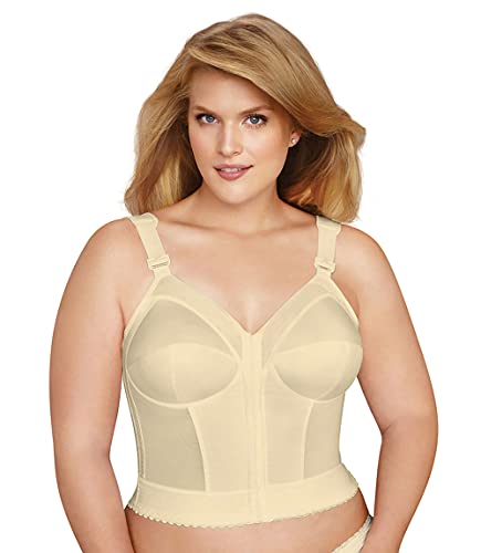 EXQUISITE FORM Damen Fully Women's Front Close Longline Posture Bra #5107530 BH, Undurchsichtige, Beige, 95C von EXQUISITE FORM