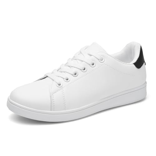 EXSADER Modische Damen-Turnschuhe, Schnürschuhe, lässig, leicht, bequem, Arbeitssneaker, Schwarz , 38 EU von EXSADER