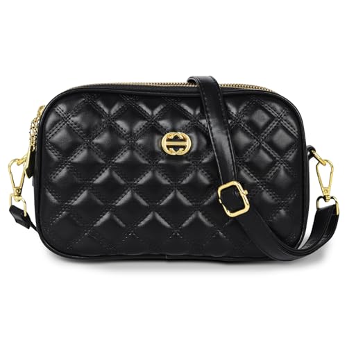 EXTREE Gesteppte Umhängetasche, trendiges Design, Schultertasche, B002-dark Night von EXTREE