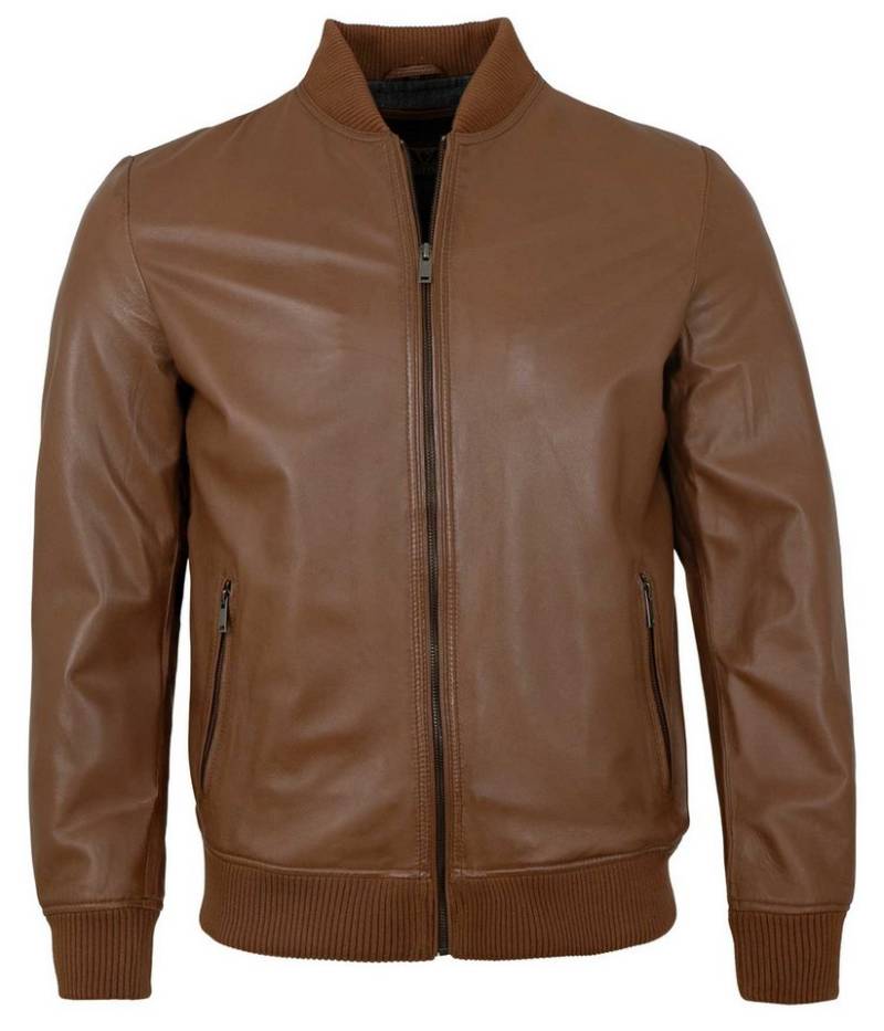 EXZ by Existenz Lederjacke Daniel Existenz - Herren Lederjacke Blouson Lammnappa tobacco von EXZ by Existenz