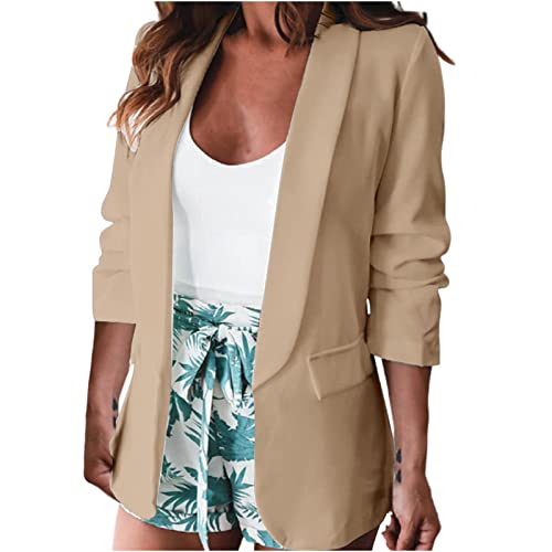 Blazer Rose Damen Mantel Figurbetont Longblazer Damen-Jacken Blusen Jacke Damen Bluse Damen Sommer Elegant Große Größe Jeans Jacken Für Damen Leinenblazer Damen Sommer Ledermanteldamen Blazer Langbl von EYNMVR