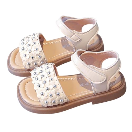EYNMVR Beige Mädchen Prinzessin Schuhe Kinder Kristall Für Party Glitzer Pailletten Schulschuhe Prinzessinnenschuhe Brautschuhe Flach Kommunionsschuhe Stöckelschuhe Baby Abendschuhe 25 von EYNMVR
