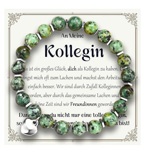 EYQV Geschenk Kollegin, Armband für Beste Kollegin als Abschiedsgeschenk Dankesgeschenk, Kleines Geschenke für Kollegin Freundin zu Weihnachten zum Geburtstag Abschied Ruhestand, Grün EYQV Geschenk Kollegin, Armband für Beste Kollegin als Abschiedsgeschenk Dankesgeschenk, Kleines Geschenke für Kollegin Freundin zu Weihnachten zum Geburtstag Abschied Ruhestand, Grün von EYQV