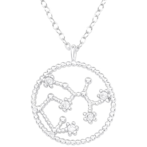 EYS JEWELRY Sternzeichen Kette Schütze Halskette Damen Silber 925 mit Anhänger Sternbild Zirkonia Kristalle Geschenke für Frauen Freundin Silberkette 45 cm im Schmucketui von EYS JEWELRY