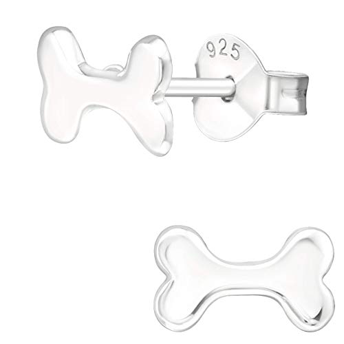 EYS JEWELRY Damen Ohrringe Hunde-Knochen 925 Sterling Silber 5 x 8 mm Ohrstecker Damenohrringe Damenohrstecker von EYS JEWELRY