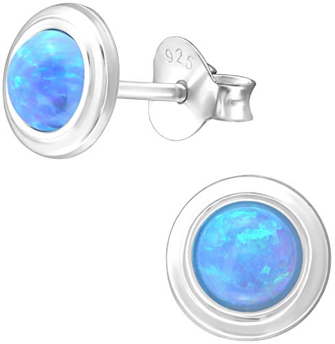 EYS JEWELRY Damen Ohrringe Silber 925 Opal Ohrstecker Damenohrringe Damenohrstecker Silberohrringe Silberohrstecker Schmuck von EYS JEWELRY