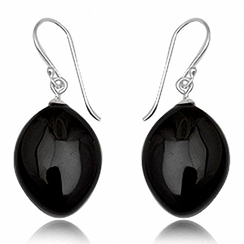 EYS JEWELRY Ohrhänger Damen 925 Sterling Silber Onyx schwarz Damen-Ohrringe von EYS JEWELRY