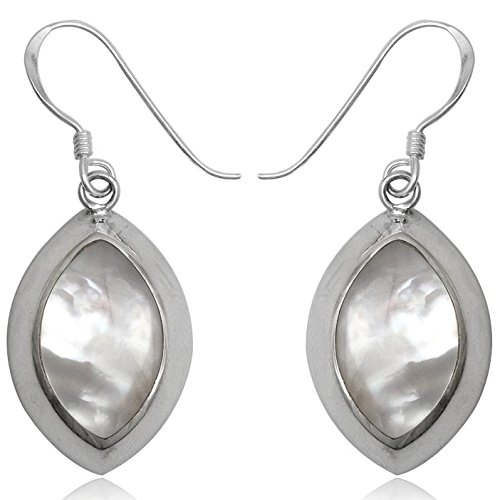 EYS JEWELRY Ohrhänger Damen 925 Sterling Silber Perlmutt Muschel weiß Damen-Ohrringe von EYS JEWELRY