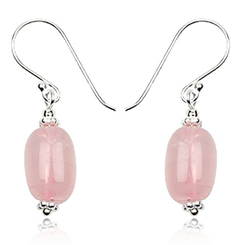 EYS JEWELRY Ohrhänger Damen 925 Sterling Silber Rosenquarz rosa-pink Damen-Ohrringe von EYS JEWELRY