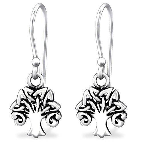 EYS JEWELRY Ohrhänger Damen Baum des Lebens Lebensbaum Weltenbaum 925 Sterling Silber oxidiert Damen-Ohrringe von EYS JEWELRY
