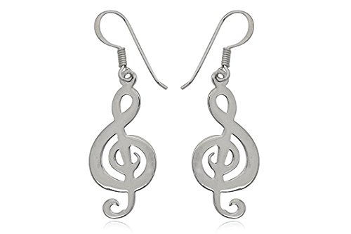 EYS JEWELRY Ohrhänger Damen Notenschlüssel Musik 925 Sterling Silber Damen-Ohrringe von EYS JEWELRY