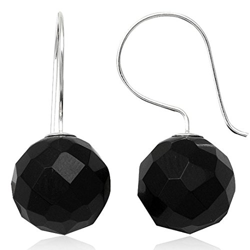 EYS JEWELRY Ohrhänger Damen Perlen 925 Sterling Silber Onyx facettiert schwarz Damen-Ohrringe von EYS JEWELRY