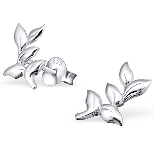 EYS JEWELRY Ohrstecker Damen Blatt Blume 925 Sterling Silber Damen-Ohrringe von EYS JEWELRY