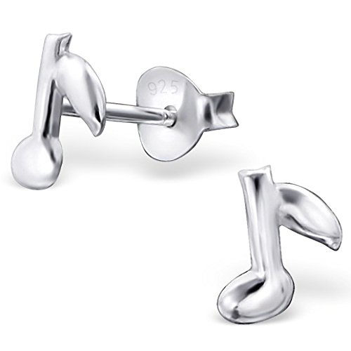 EYS JEWELRY Ohrstecker Damen Noten Musik 925 Sterling Silber Damen-Ohrringe von EYS JEWELRY