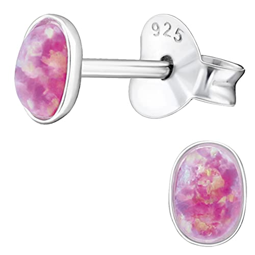 EYS JEWELRY Ohrstecker Damen Oval 925 Sterling Silber Opal Bubble Gem Damen-Ohrringe von EYS JEWELRY