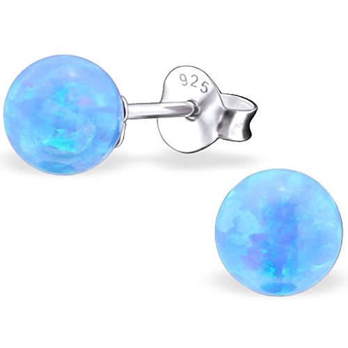 EYS JEWELRY Ohrstecker Damen Perlen 925 Sterling Silber Opal Azure Damen-Ohrringe von EYS JEWELRY