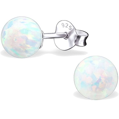 EYS JEWELRY Ohrstecker Damen Perlen 925 Sterling Silber Opal Fire Snow Damen-Ohrringe von EYS JEWELRY