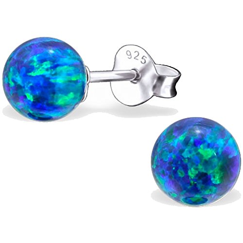 EYS JEWELRY Ohrstecker Damen Perlen 925 Sterling Silber Opal Peacock Damen-Ohrringe von EYS JEWELRY