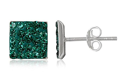 EYS JEWELRY Ohrstecker Damen eckig 925 Sterling Silber Preciosa Elements Glitzer Kristalle smaragd-grün Damen-Ohrringe EYS JEWELRY Ohrstecker Damen eckig 925 Sterling Silber Preciosa Elements Glitzer Kristalle smaragd-grün Damen-Ohrringe von EYS JEWELRY