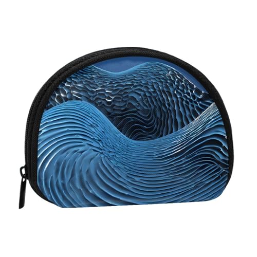 Abstrakter polygonaler Weltraumdruck bedruckte Mini-Münzgeldbörse mit Reißverschluss – kleine Geldbörse für Damen und Herren, kompakter Reisegeld-Organizer, Schwarz , Einheitsgröße von EZDLOWVBA