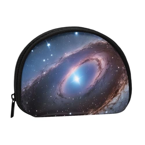 Bedruckte Mini-Münzgeldbörse mit Reißverschluss – kleine Geldbörse für Damen und Herren, kompakter Reisegeldorganisator, Schwarz , Einheitsgröße von EZDLOWVBA