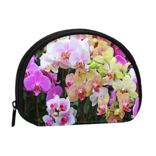 Bedruckte Mini-Münzgeldbörse mit Reißverschluss – kleine Geldbörse für Damen und Herren, kompakter Reisegeldorganizer, Schwarz , Einheitsgröße von EZDLOWVBA