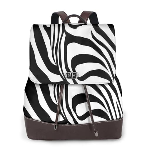 Blauer Segelfisch-Druck, Damen-Rucksack, wasserdicht, Diebstahlschutz, leicht, PU-Leder, Nylon, Schule, Schultertasche, Reiserucksack, Schwarz , Einheitsgröße von EZDLOWVBA