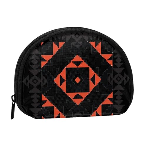 Dekorativer Kunstdruck bedruckte Mini-Münzgeldbörse mit Reißverschluss – kleine Geldbörse für Damen und Herren, kompakter Reise-Geldorganizer, Schwarz , Einheitsgröße von EZDLOWVBA