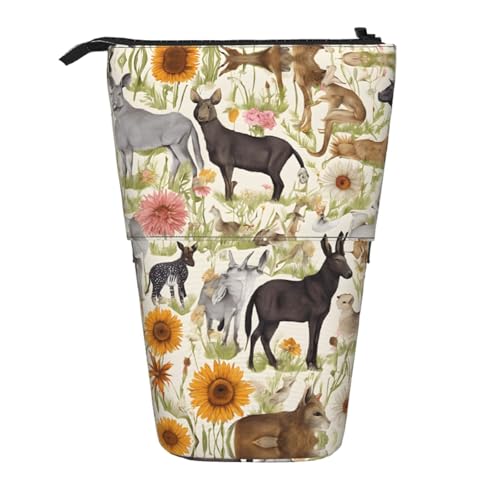 EZDLOWVBA Bauernhof Animal Print Schreibwaren Tasche für Jungen & Mädchen Ständer Bleistifthalter Reißverschluss Federmäppchen Teleskopkoffer Studenten & Büro Mittelschule EZDLOWVBA Bauernhof Animal Print Schreibwaren Tasche für Jungen & Mädchen Ständer Bleistifthalter Reißverschluss Federmäppchen Teleskopkoffer Studenten & Büro Mittelschule von EZDLOWVBA